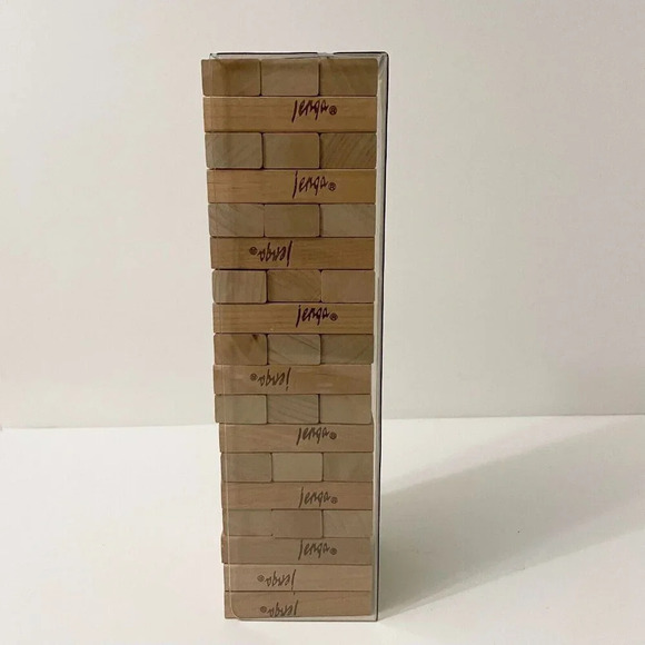 Vintage 1986 Jenga Milton Bradley Game Damaged Box - Picture 14 of 16